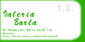 valeria barla business card